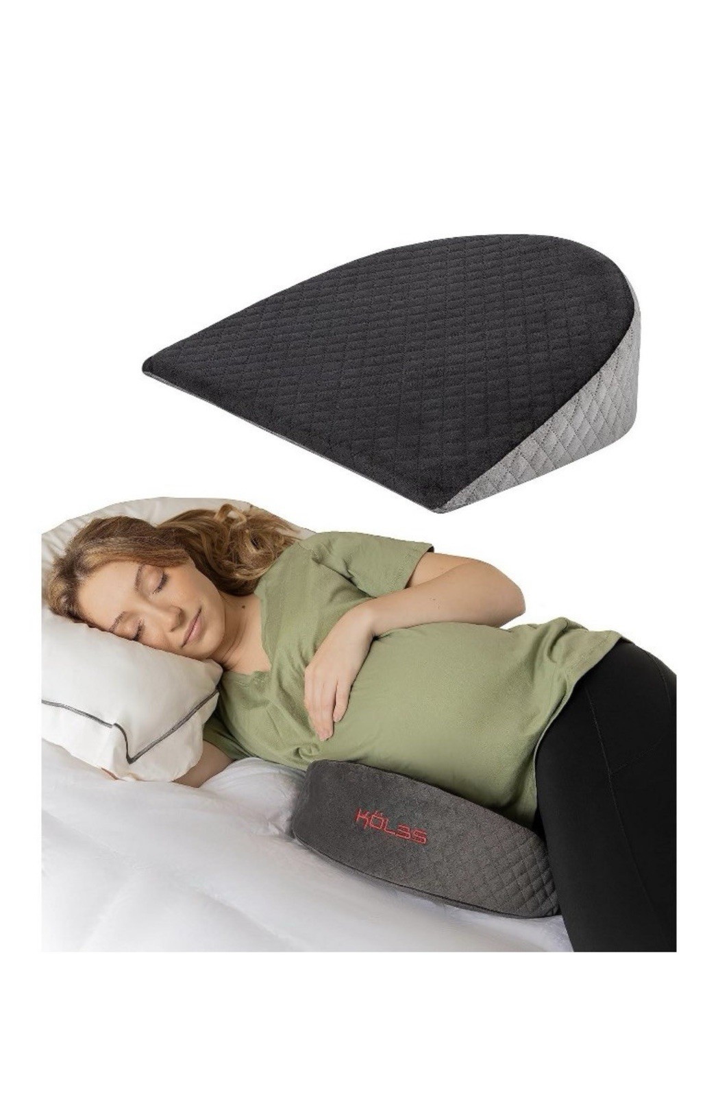 Kӧlbs Wedge Pregnancy Pillow, Memory Foam Maternity Wedge Pillow