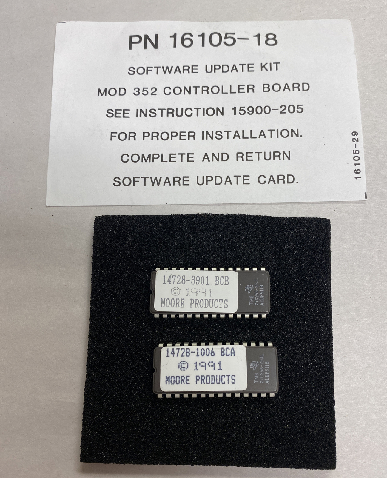 Moore,16105-18,Software Update Kit Mod 352 NOS