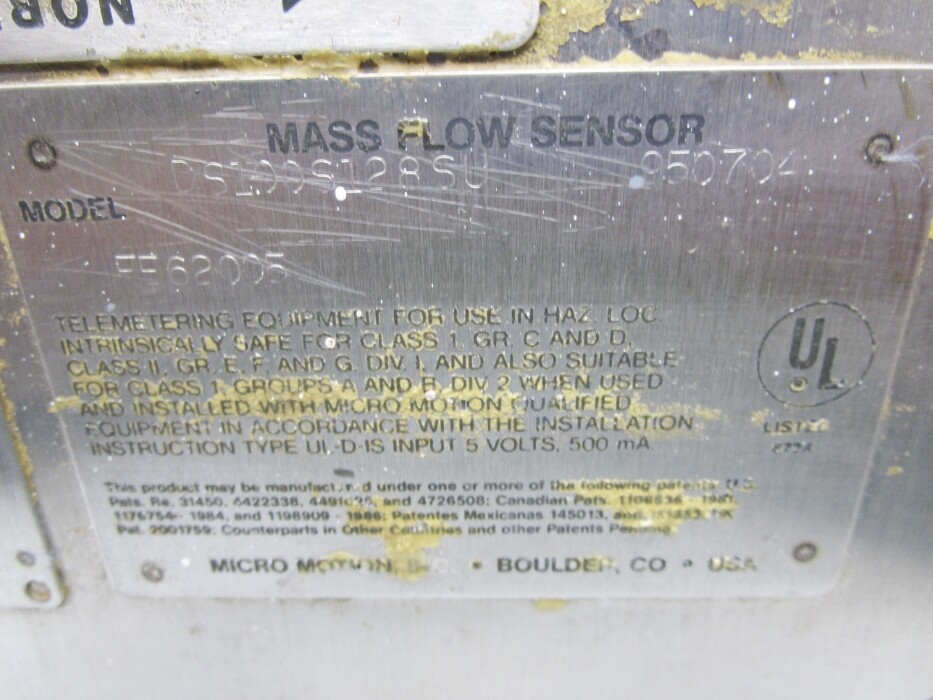 MICRO-MOTION DS100S128SU 5V 2.75PSIG UNMP