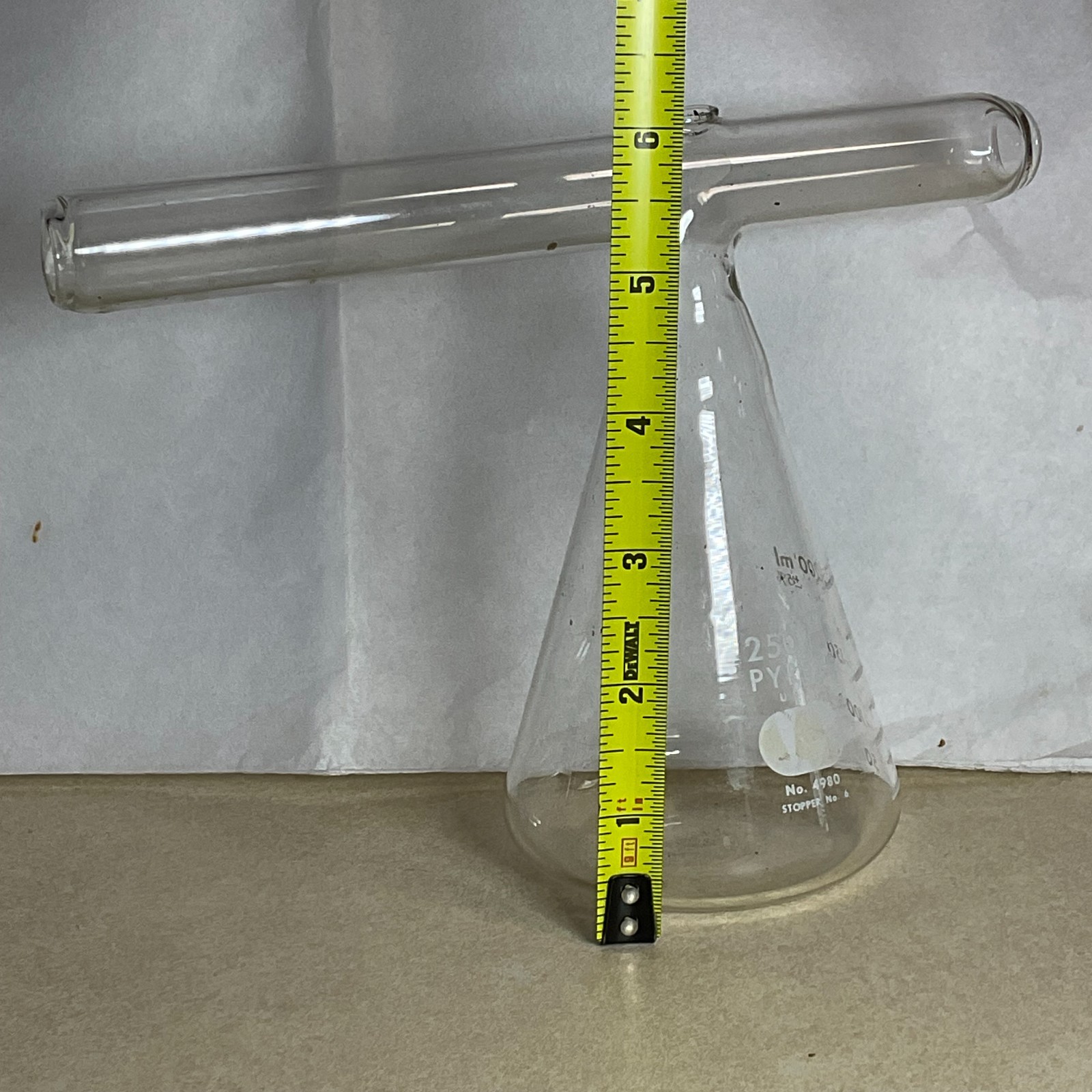 Vintage PYREX USA No. 4980 250mL Flask Dispenser Stopper No. 6