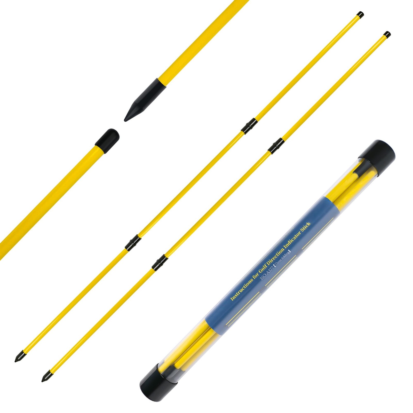 Golf Alignment Sticks 48" Collapsible Alignment Rods Golf Training Aid for Ai...