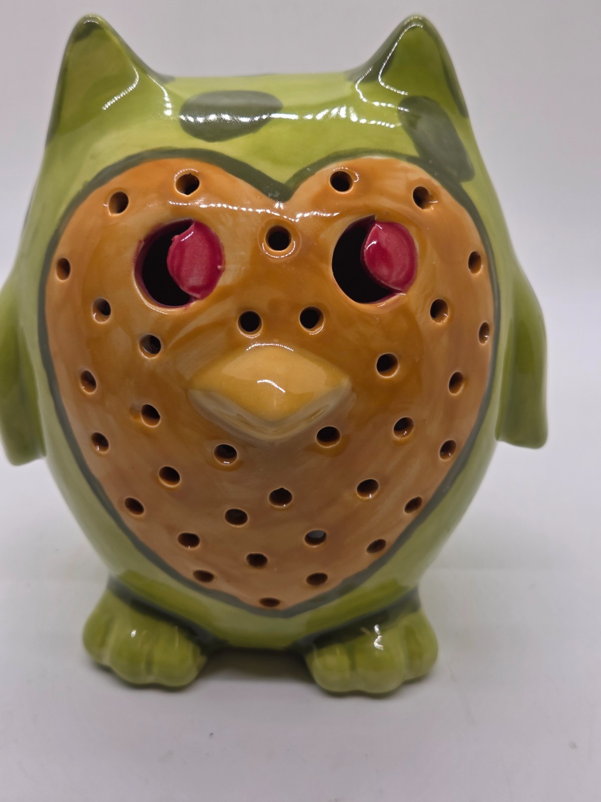 Vintage Ceramic Owl Night Light Table Lamp