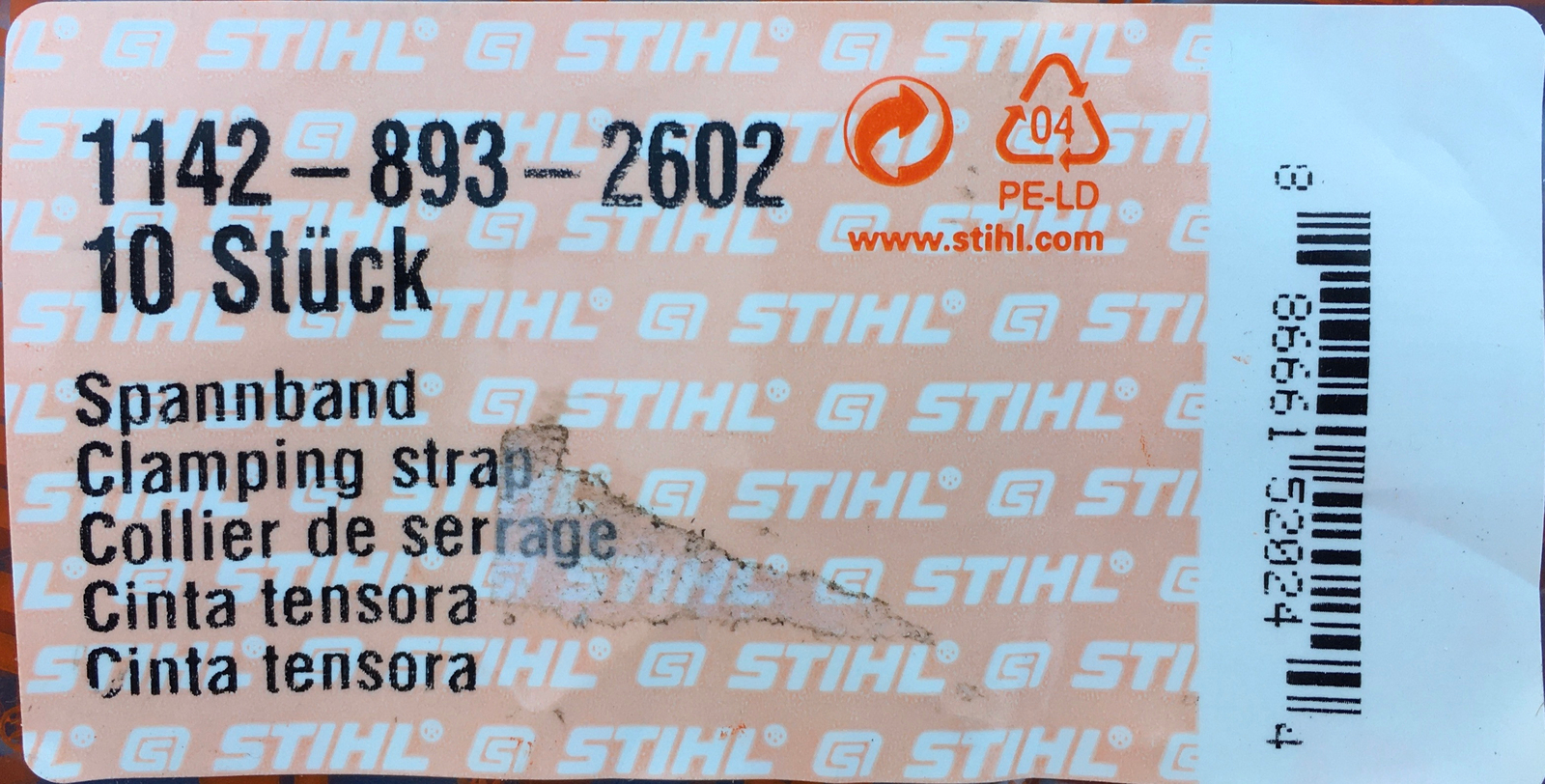MS462 Piston Ring Compressor / Piston Strap Special Tool # 1142 893 2602