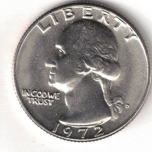 1972-D Denver Brilliant Uncirculated Washington Quarter!
