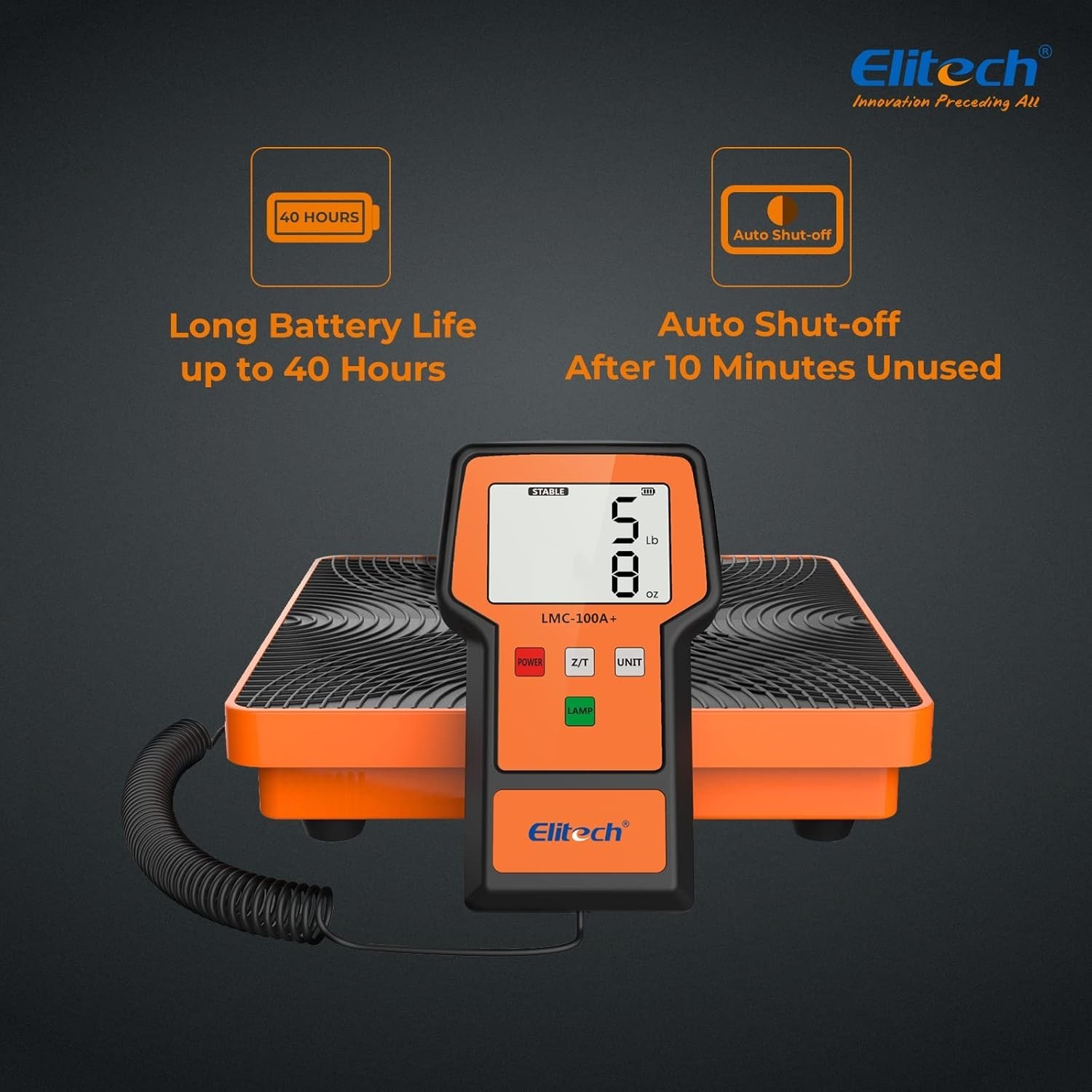 Freon Charging Weight Scale with Backlit LCD Display for HVAC Professionals