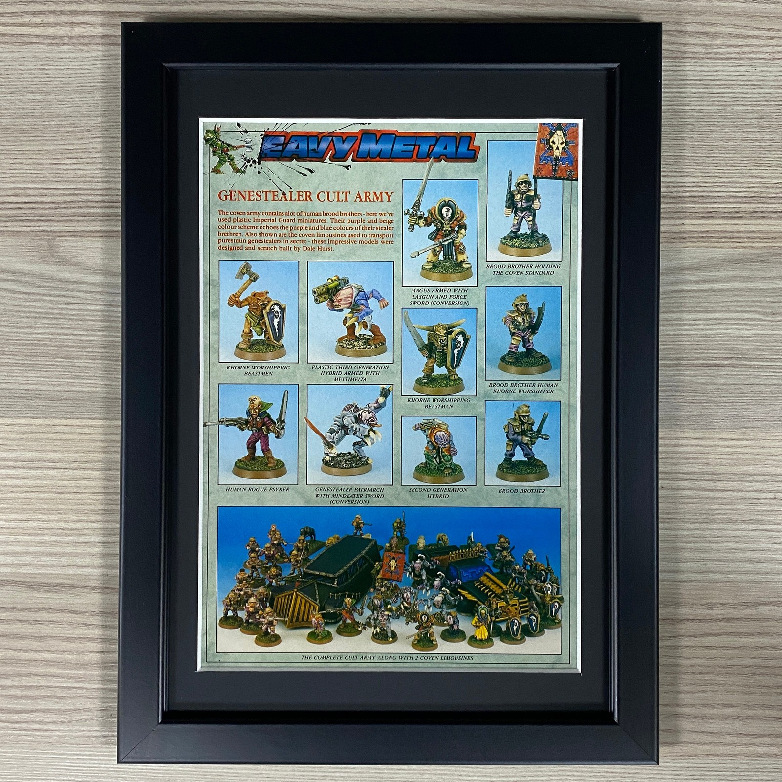 GENESTEALER CULTS FRAMED ART WHITE DWARF ADVERT TYRANIDS WARHAMMER 40K 40,000