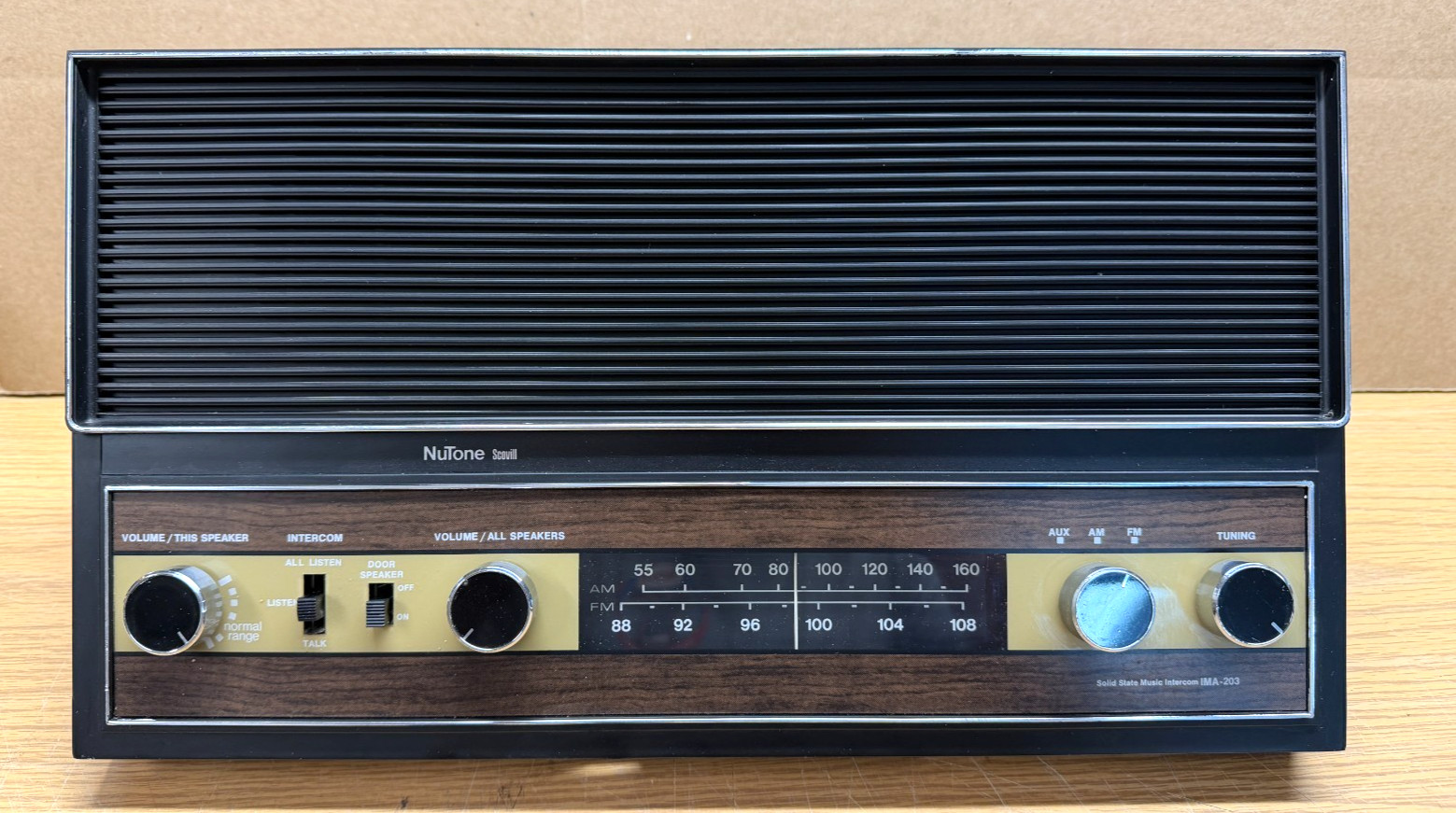 ReBuilt NuTone IMA-203 Radio Intercom Master Station Woodgrain 2 Yr Warranty