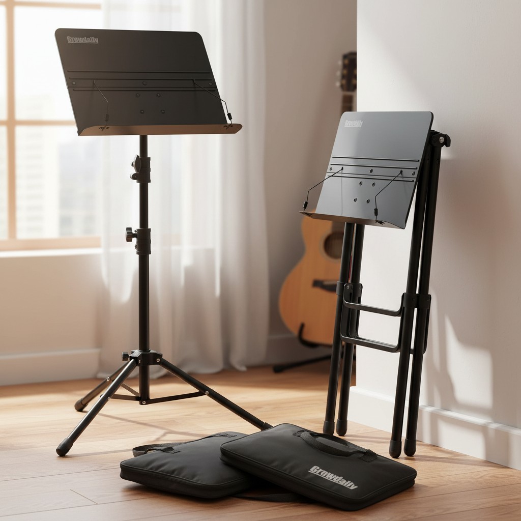 Portable Adjustable Folding Music Stand with Carrying Bag - Ideal for Musicians