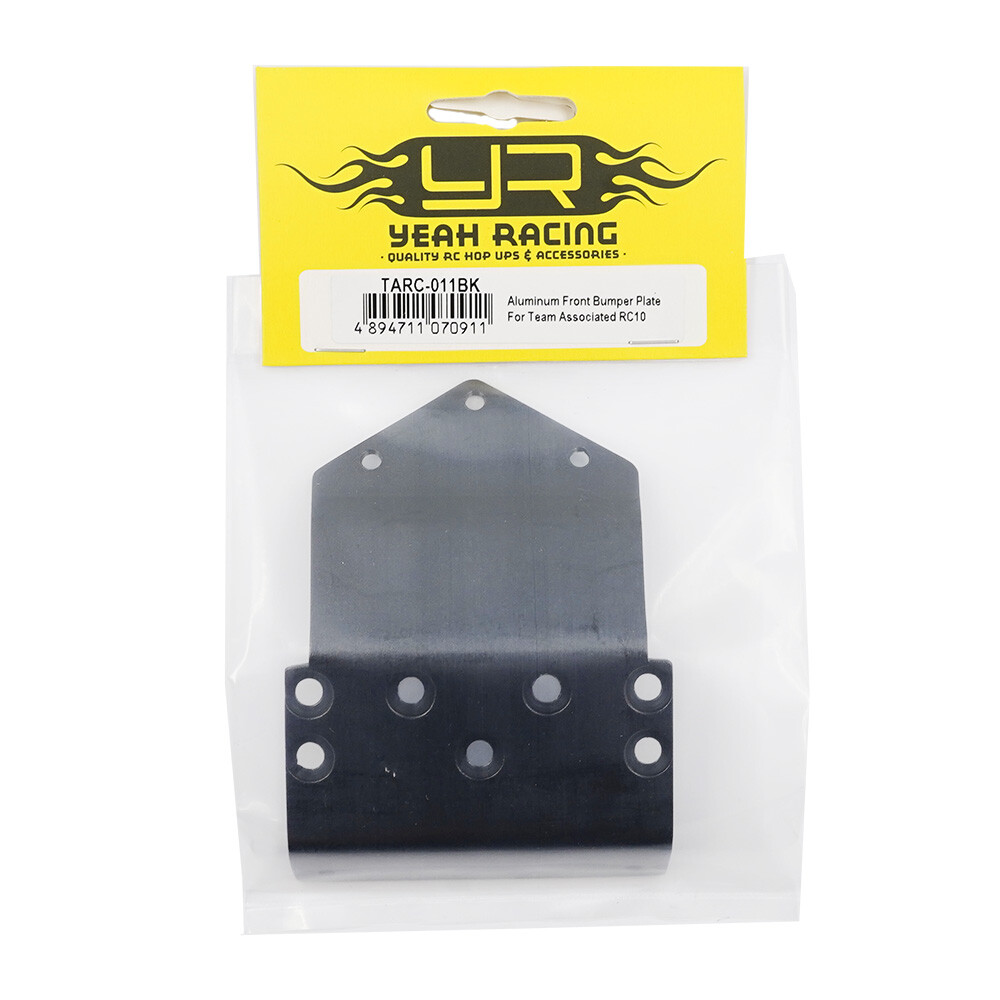 Yeah Racing TARC-011BK Aluminum Front Bumper Plate Black for Associated RC10