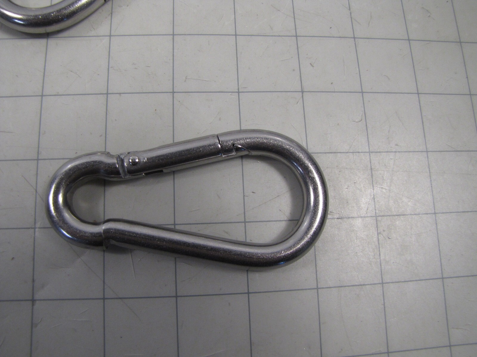 10-pack 4" Long Stainless Steel Spring Loaded Hook Link / Carabiner NEW