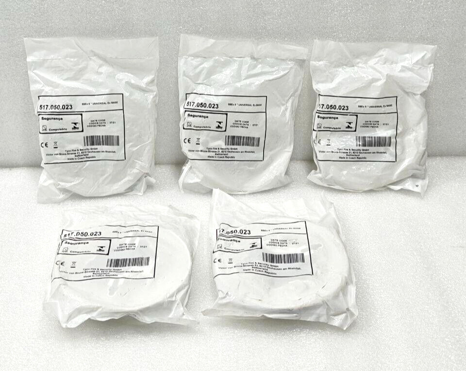 Tyco 517.050.023 5BEx 5" Universal Ex Base Lot Of 5 Sealed New Fast Shipping
