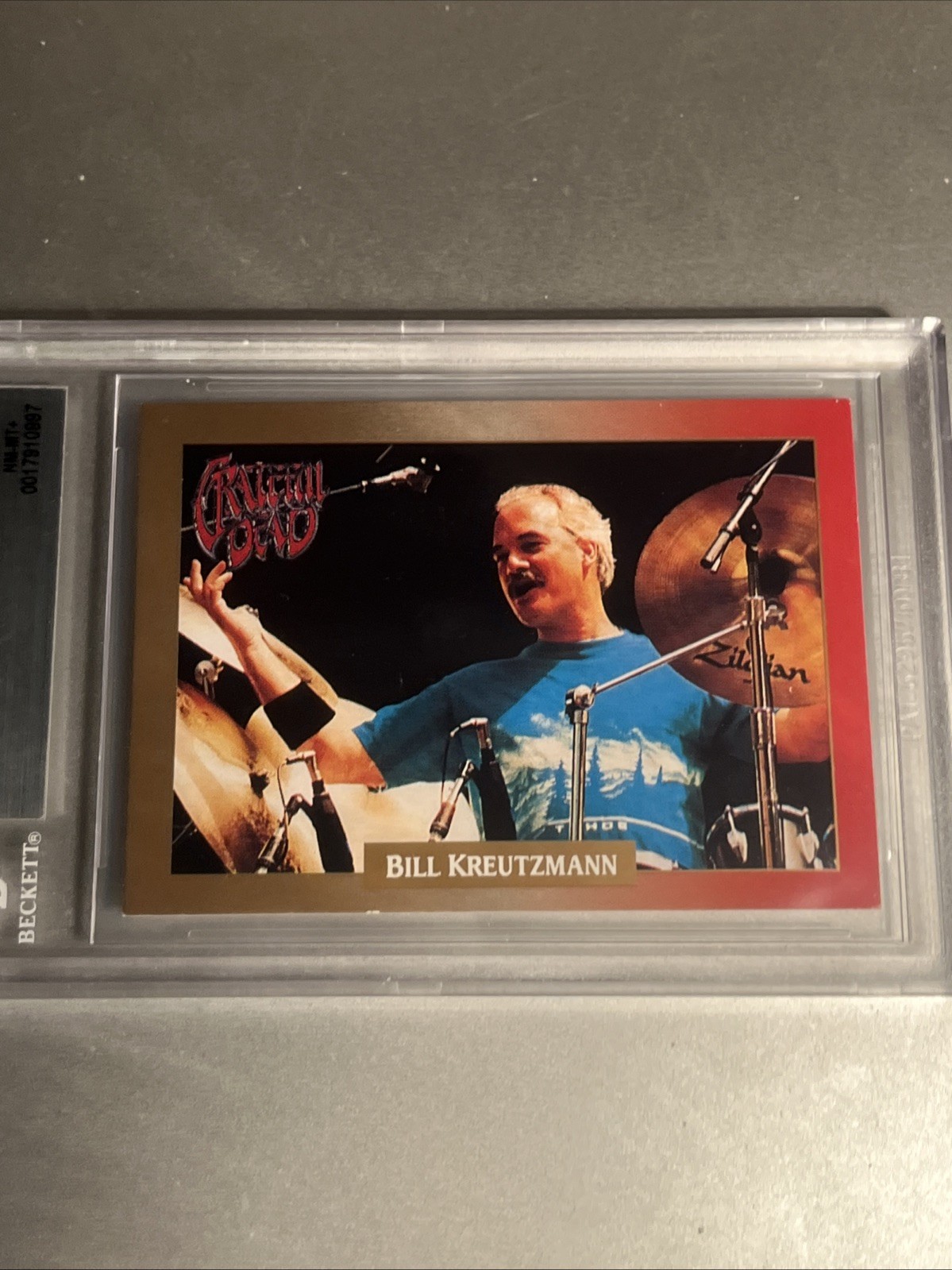 Bill Kreutzmann 1991 Brockum Rockcards Grateful Dead  Beckett 8.5 Rare & Jerry