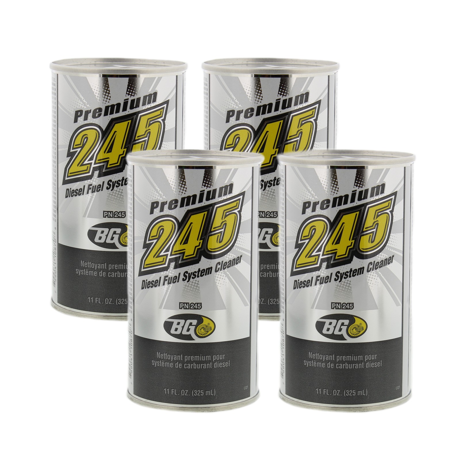 BG 245 Premium Diesel Fuel System Cleaner, 11 oz. Can, 4-Pack