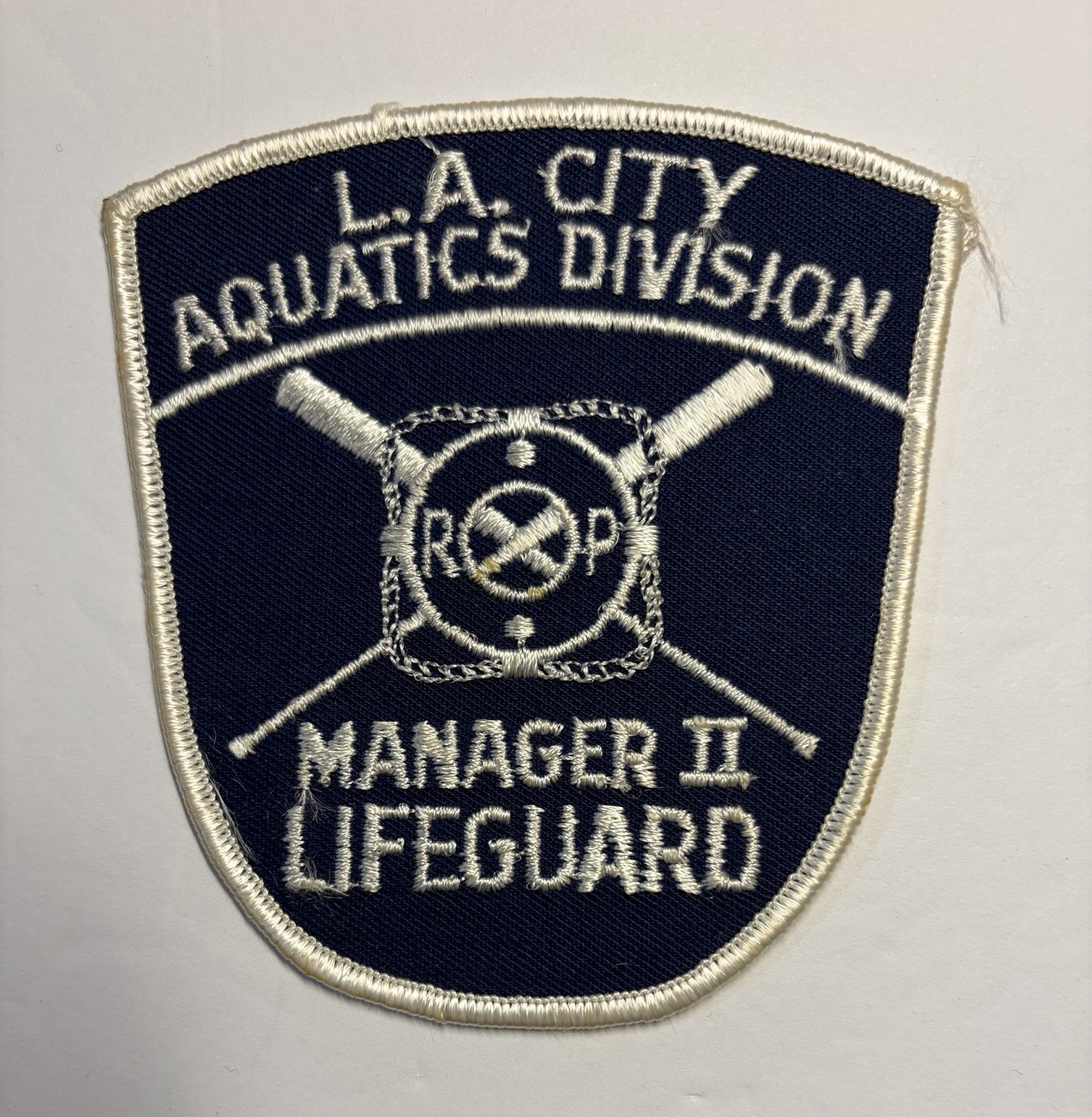 VINTAGE CALIFORNIA LOS ANGELES AQUATICS DIVISION LIFEGUARD MANAGER II PATCH #D24