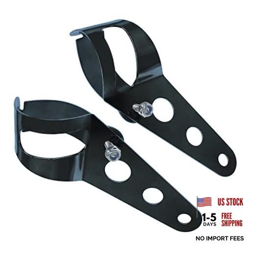 35-43mm Fork Headlight Mounting Bracket, Universal Motorcycle Headlight Black