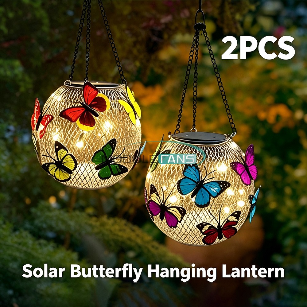 2pcs Creative Butterfly Solar Lights Outdoor Courtyard Decoration Lights