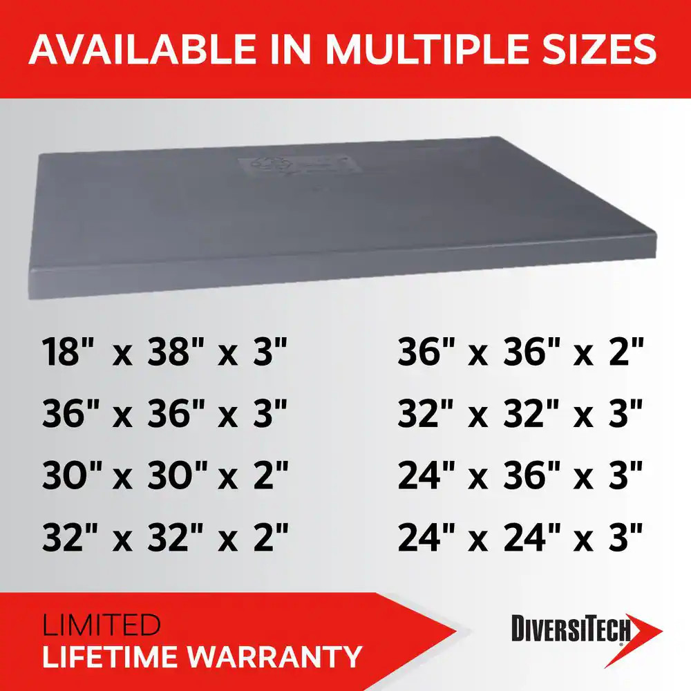 40 In. X 40 In. X 3 In. E-Lite Plastic HVAC Condensing Unit Pad