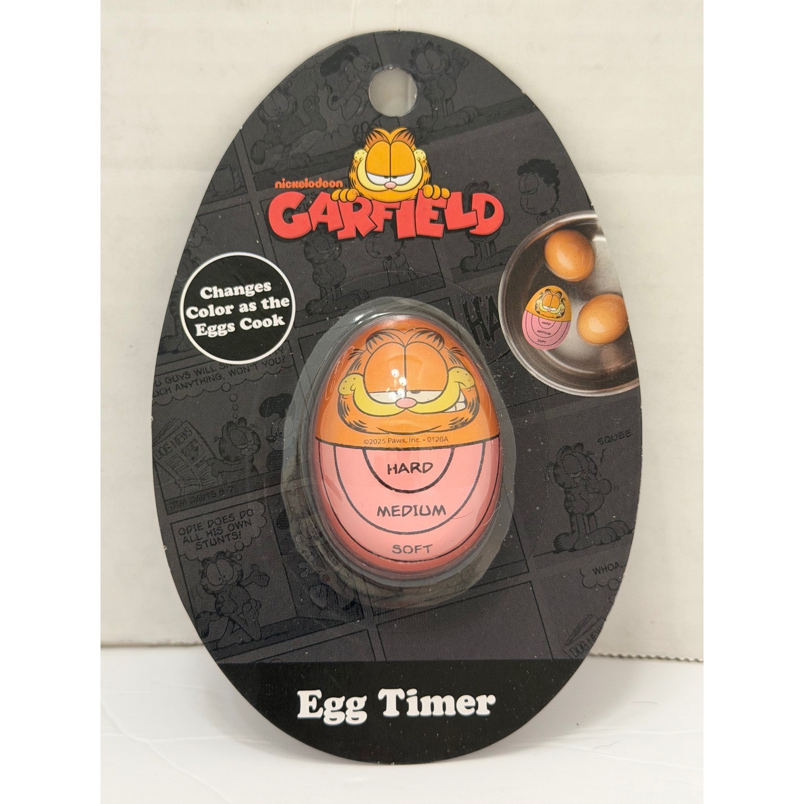 Nickelodeon Garfield Color Changing Egg Timer Soft Medium Hard Boiled New
