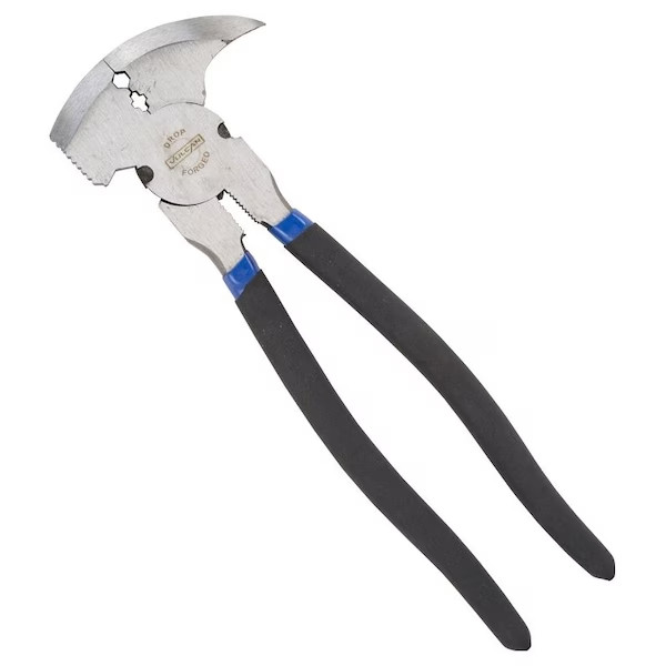 Vulcan Tools Fencing Plier, 2.3 mm Cutting Capacity, 10 in OAL, 1 in L Jaw 3-1/8