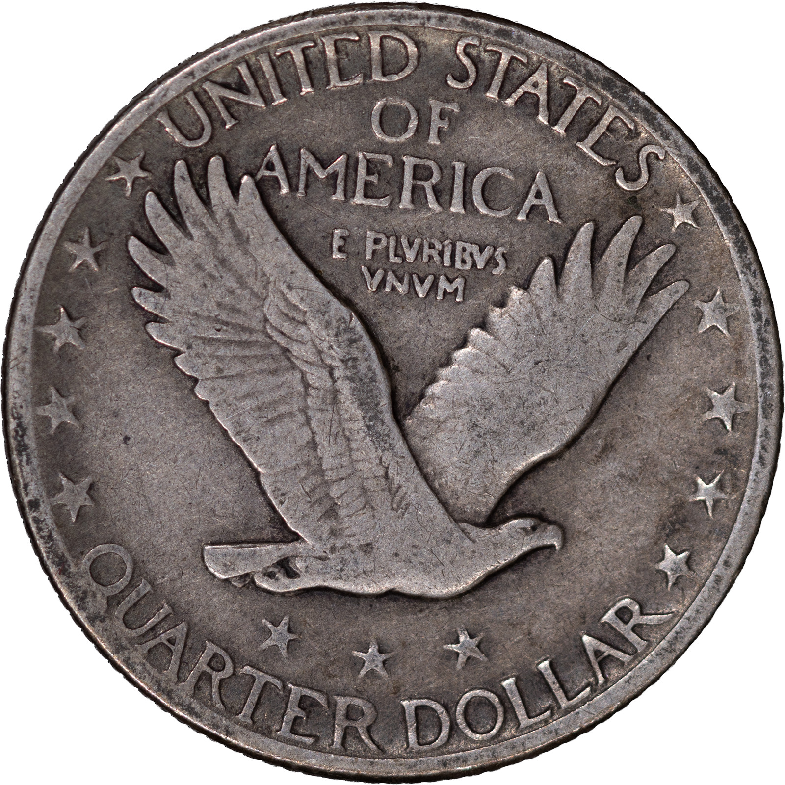 1918-D 25c Standing Liberty Quarter ~ Fine