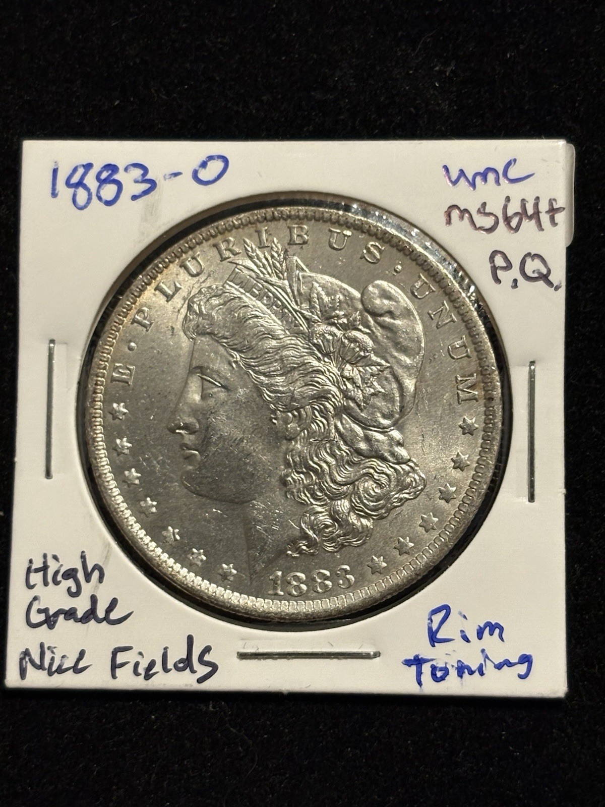 1883-O Morgan Silver Dollar “OLD NAWLINS MINT” Nice Fields, Rim Tone, High Grade