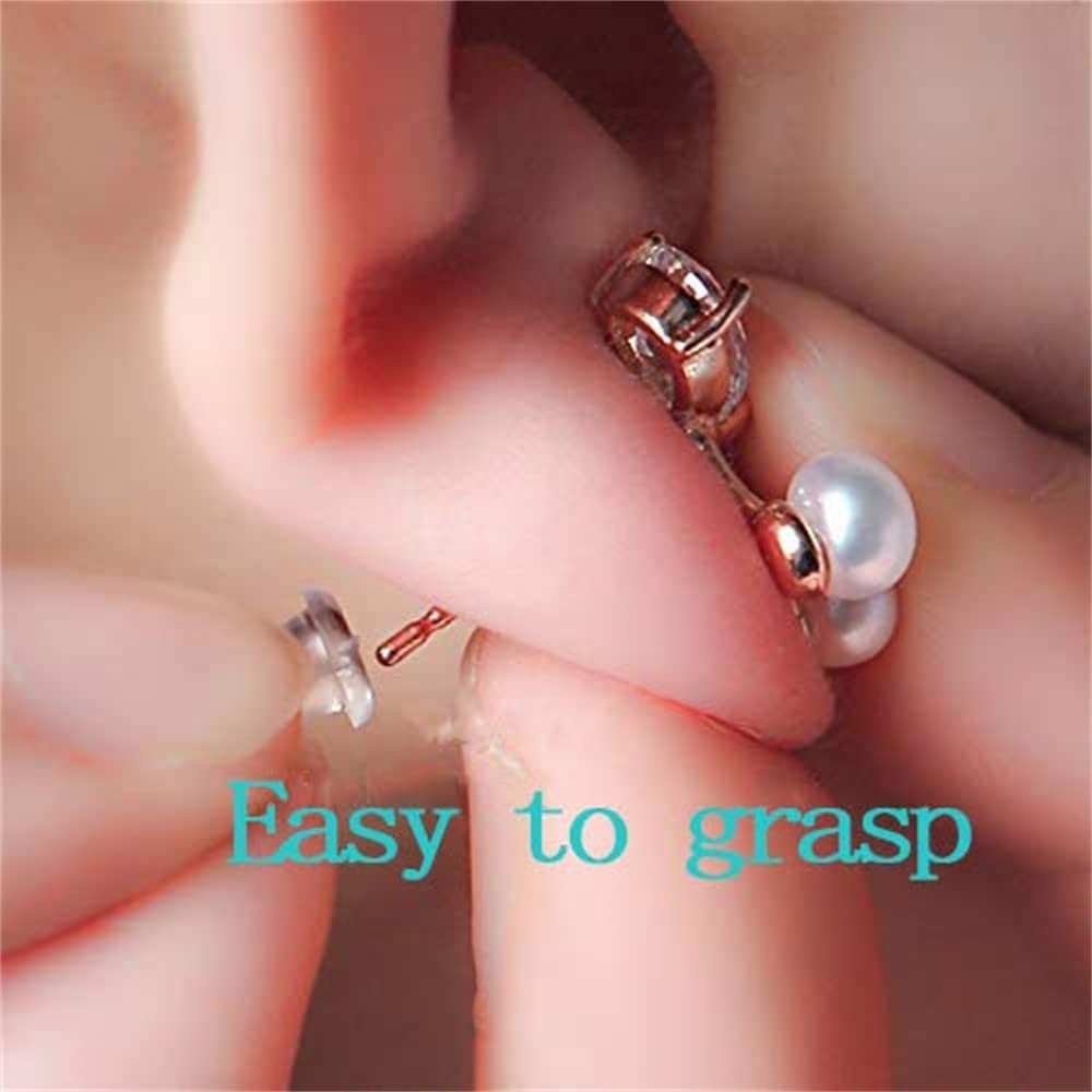 Rubber Earring Backs Replacements - Back Earrings for Women (100)