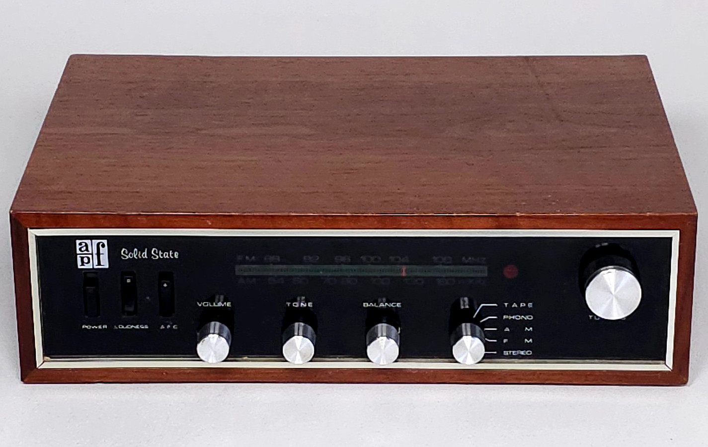 Vintage APF SSA-73A Solid State AM/FM Stereo Receiver Amplifier w Speaker TESTED