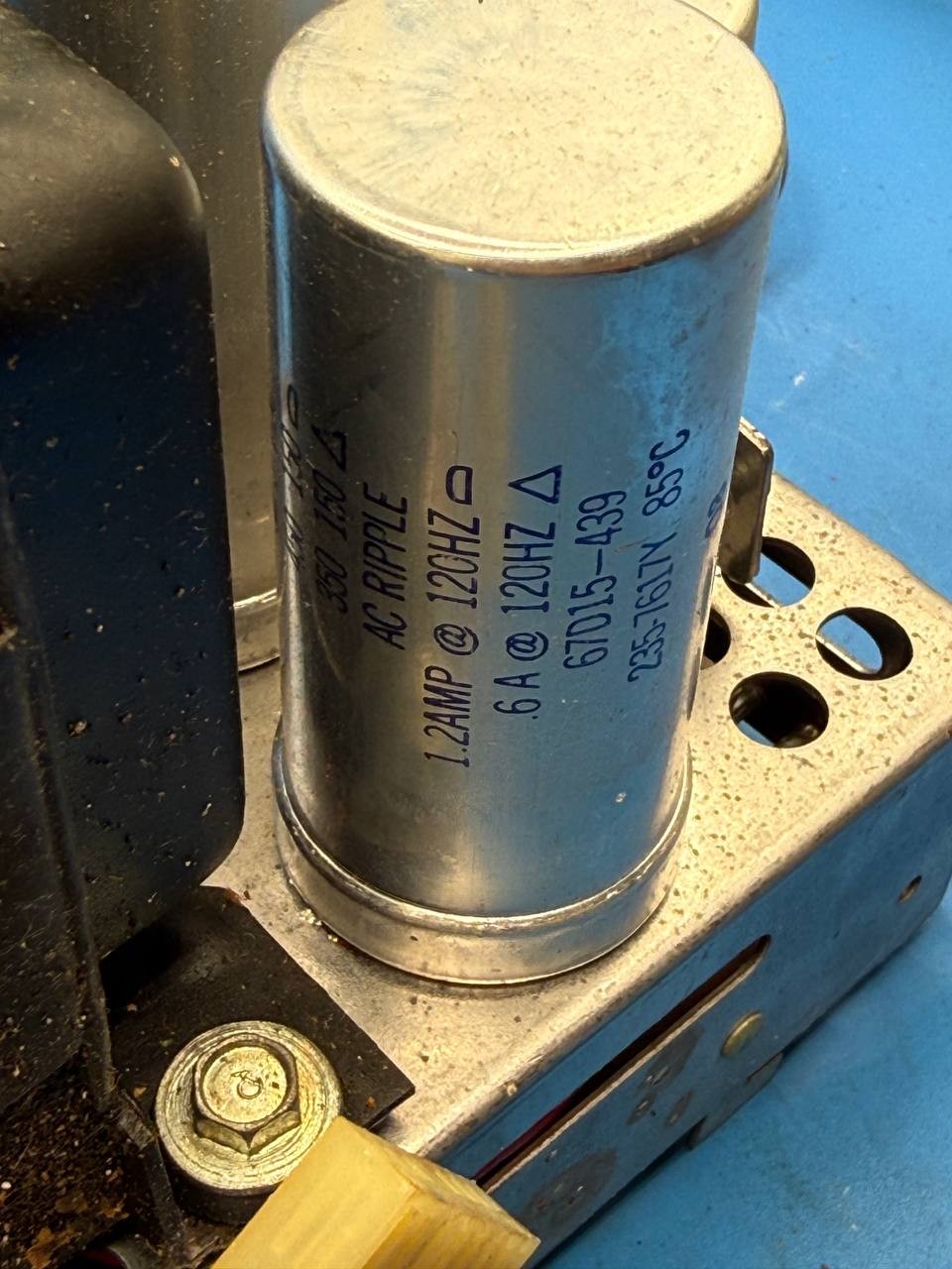 Vintage Electronic Power Supply Chassis Transformer Capacitor Assembly RE