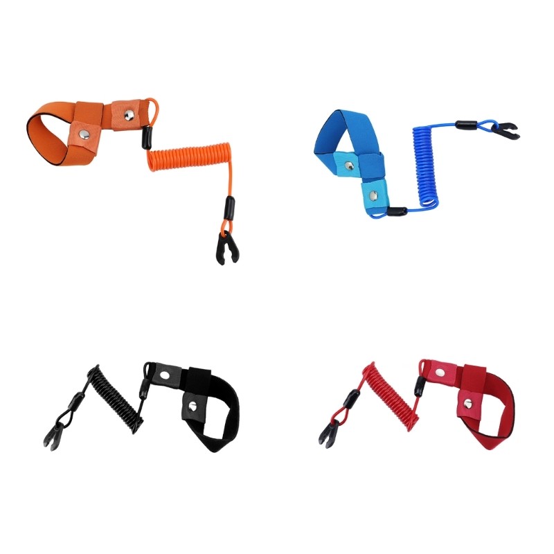 Marine Outboard Engine Cutoff Security Cord Flexible Safety Tether Lanyard