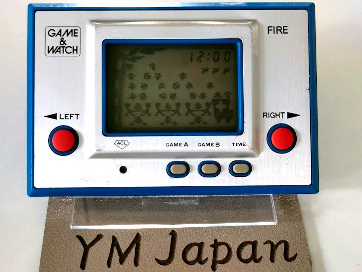 Nintendo RC-04 Fire Game and Watch Handheld Game Retro Japan Tested #00824561