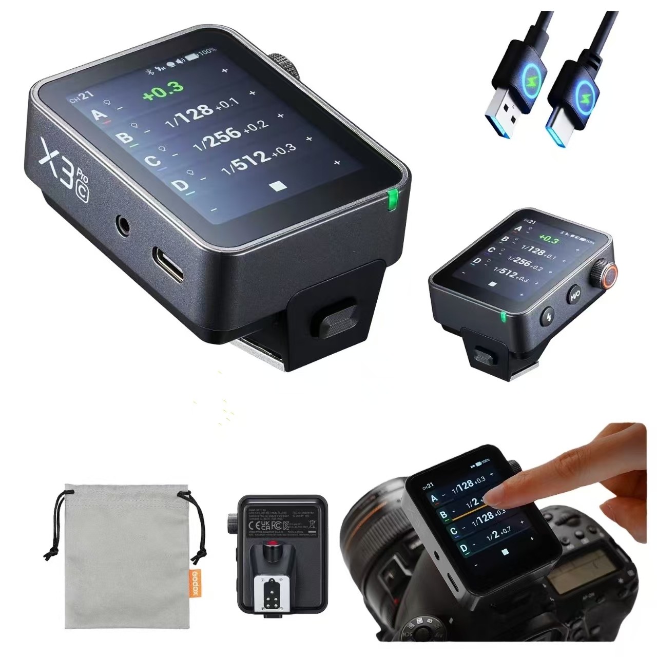 Godox X3 Pro C X3PRO C TTL Wireless Flash Trigger for Canon (X3-C Upgrade)