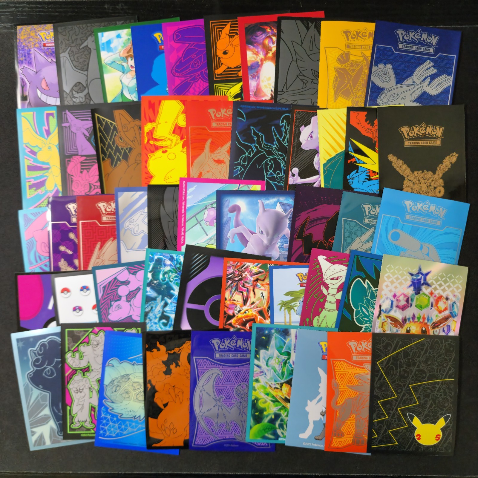 Pokemon Tcg -Sleeves - Lot Of 50  ETB, UPC, Premium, Ultra - No Dupes 96 Designs