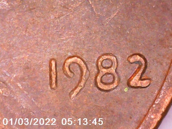 1982 Lincoln Memorial Penny Die Break "E" & Grease Errors; Rare Old Coin Money