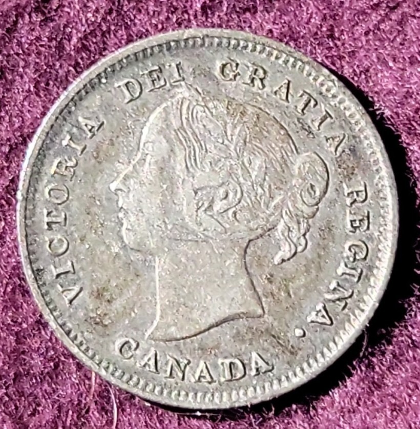1888 Canada 5 cents silver - Solid VF stk#K936