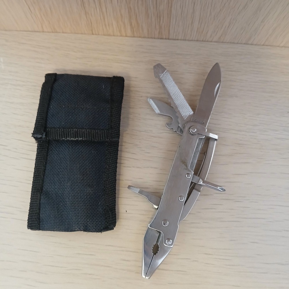 Stainless Steel Multi-Tool with Black Case