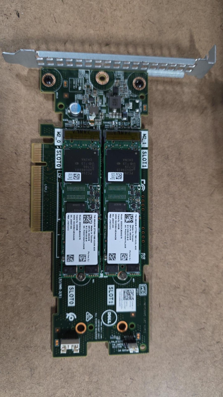 Dell Boss-S1 2x M.2 SSD PCIe Network Adapter Dell P/N: 0JV70F W/2x 240GBSATA SSD