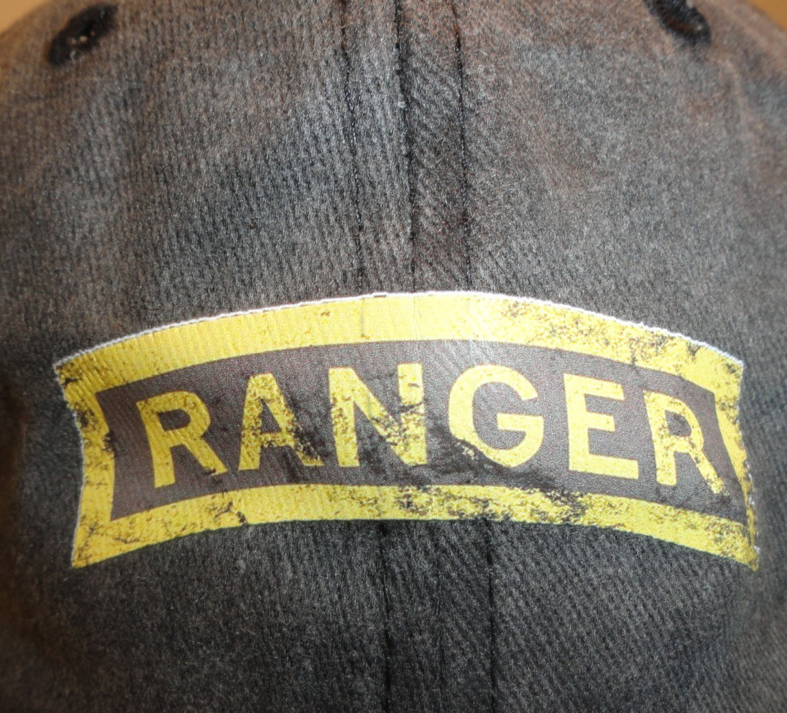 DISTRESSED GRAY HOT WEATHER 100% COTTON U.S. ARMY RANGER CAP HAT ONE SIZE