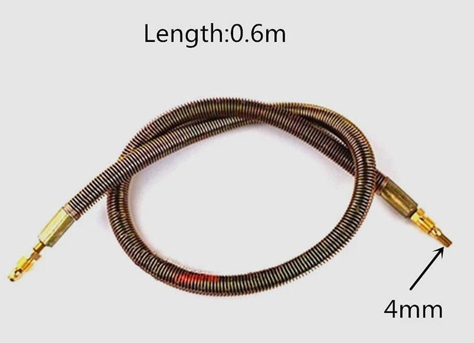 0.6m Wire Spring Cloth Sheath Hose Turrt Milling Machine Oil Tube 4mm Fitting