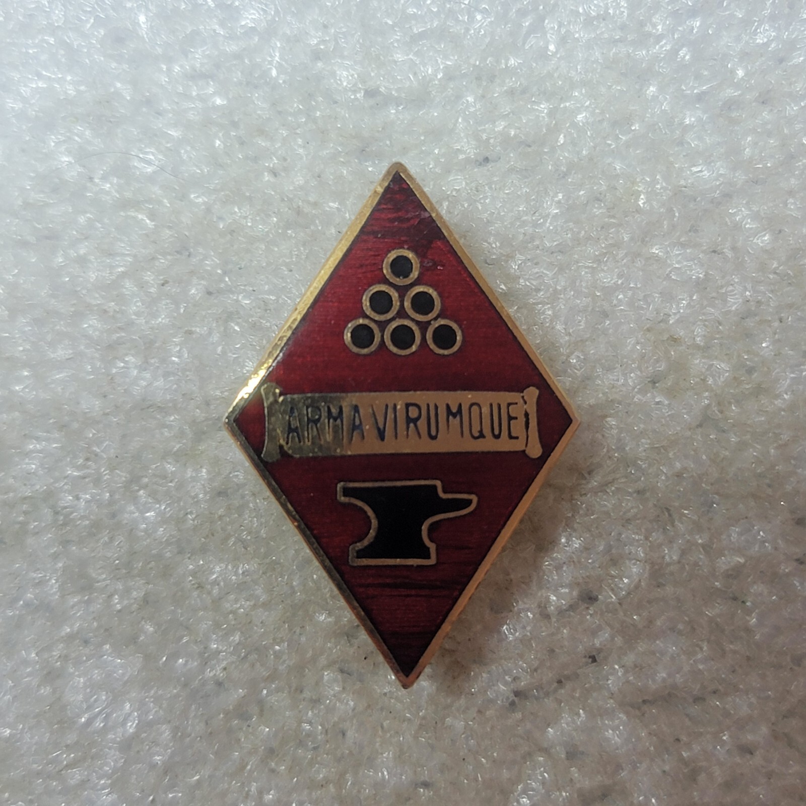 Authentic US Army Ordnance Replacement Training Ctr DUI Arma Virumque Pin NHM