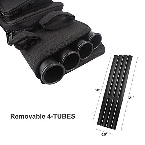 XTACER Multi-Function 4-Tubes Back Field Quiver Training Archery Arrow Quiver