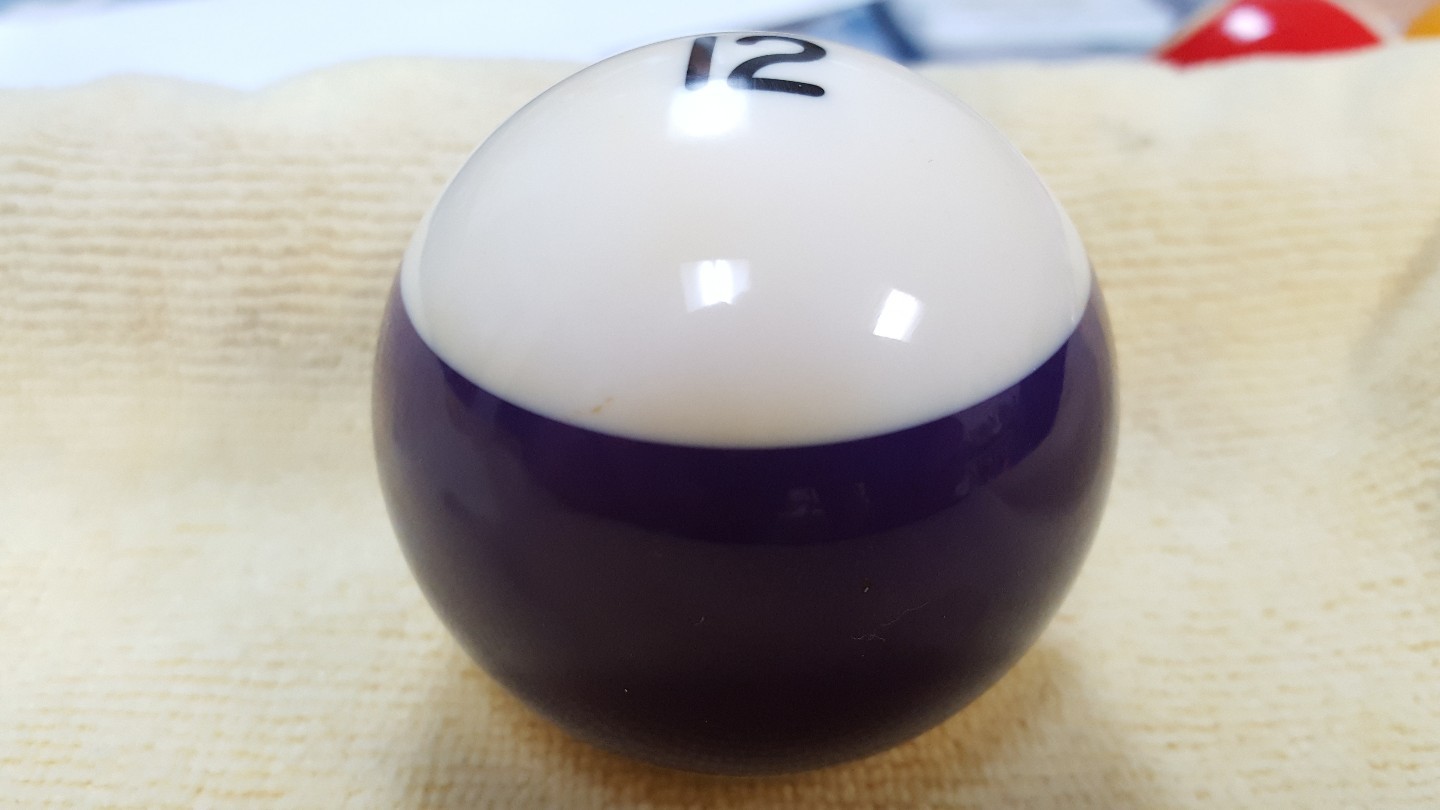VINTAGE 80's #12 SINGLE BILLIARDS POOL GAME BALL