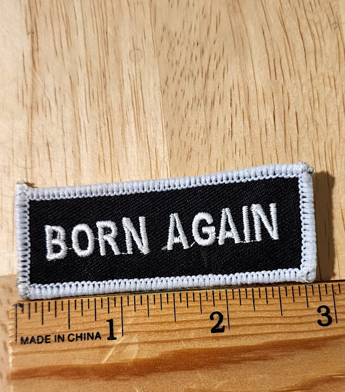 BORN AGAIN Biker Christian Patch *FREE SHIP*