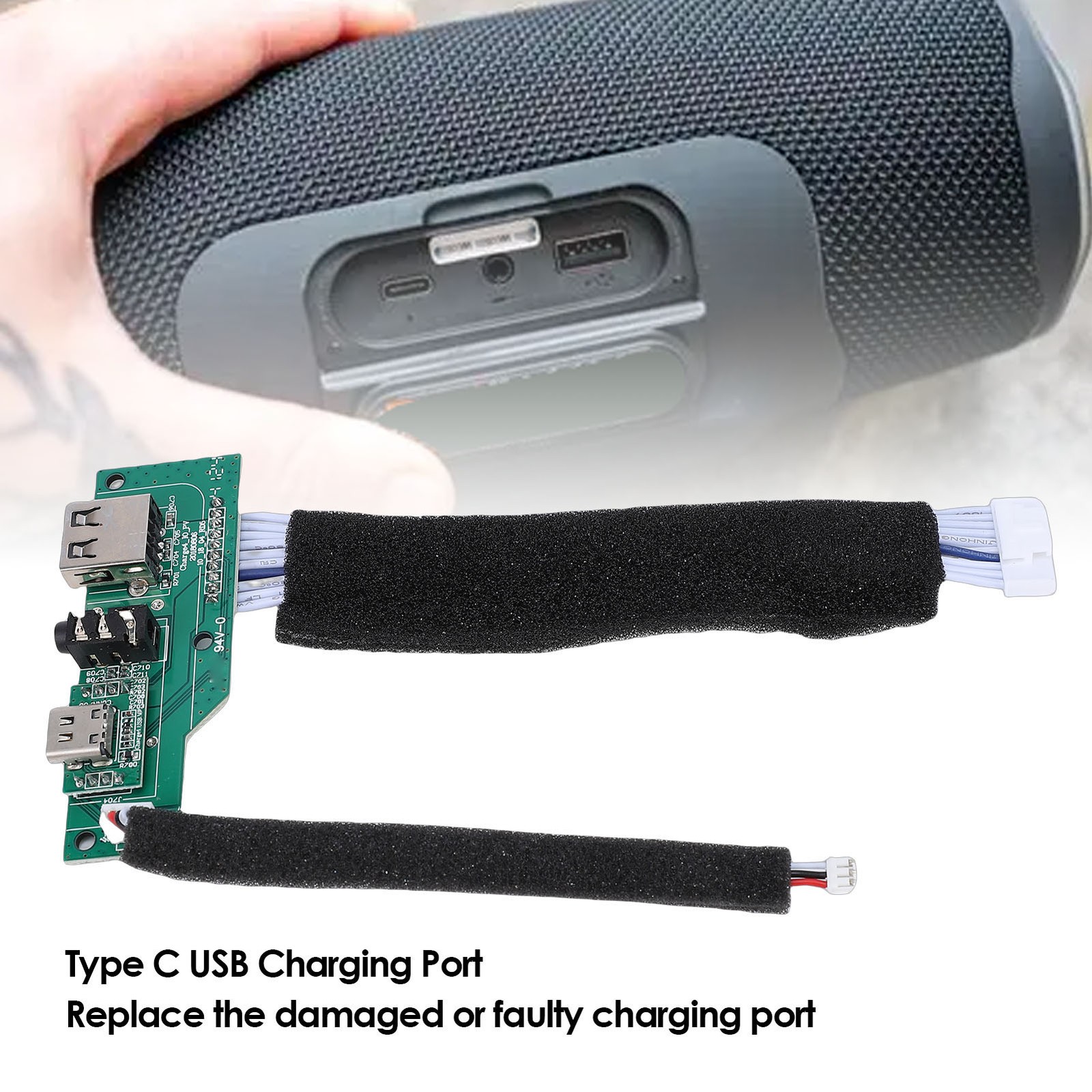 Charging Port Board Replacement For Charge 4 Version GG Speaker Type C USB