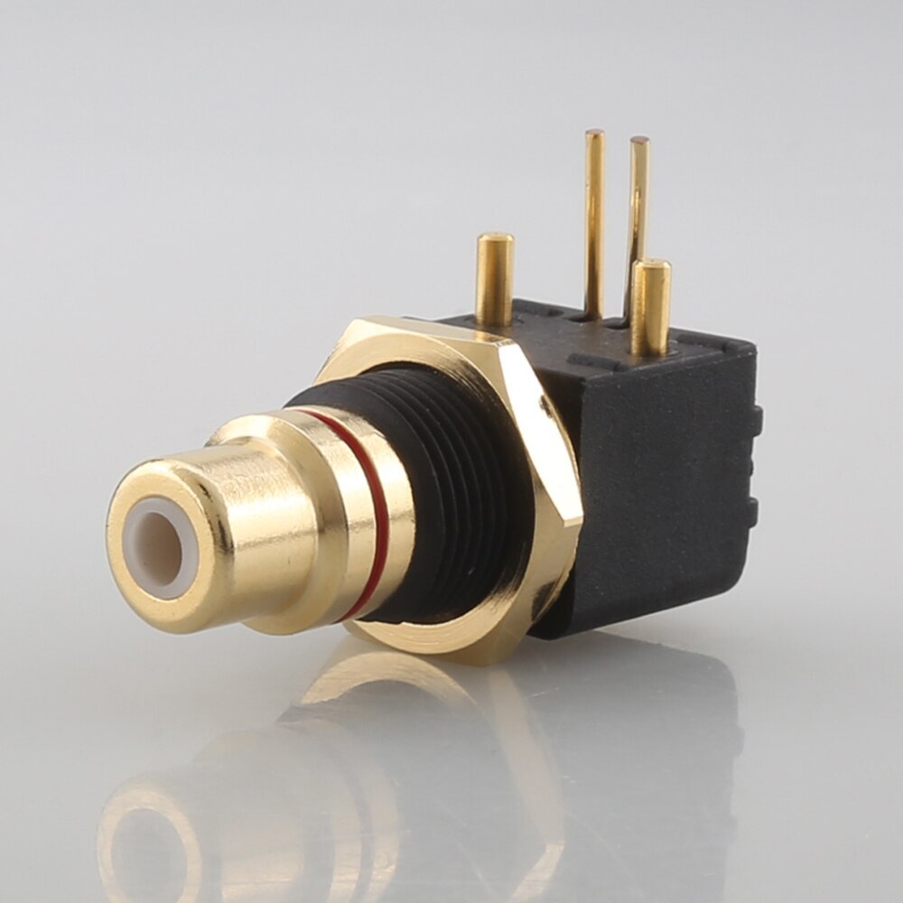 4PCS PCB Panel Mount Gold Socket RCA Female Jack Audio Video AV Connector LR255
