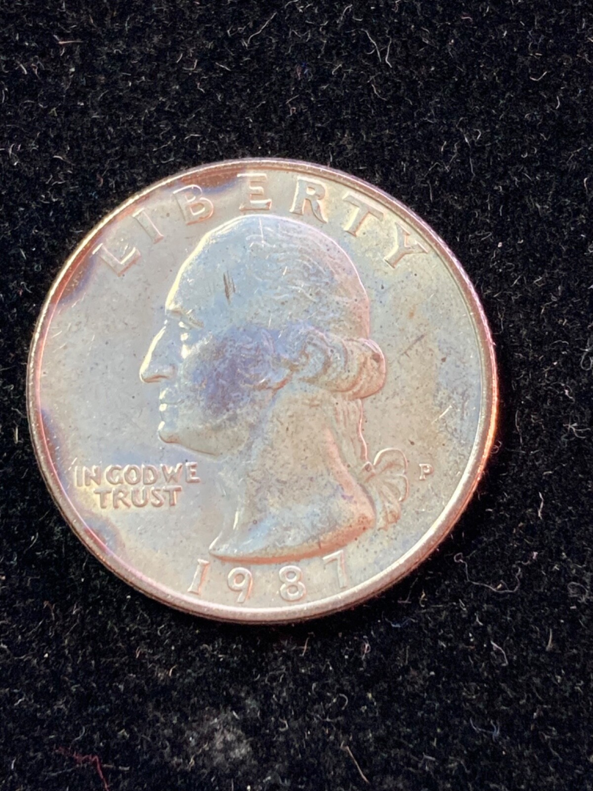 1987 P Quarter Nice BU