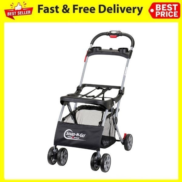 Baby Trend Snap N Go EX Universal Infant Car Seat Carrier Stroller Black Foldabl