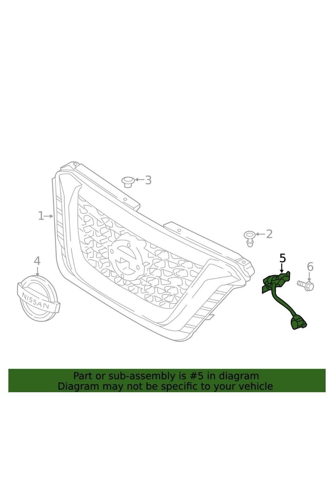 Genuine Nissan Front Camera 284F1-5RA1A 2018-2019 KICKS OEM NEW