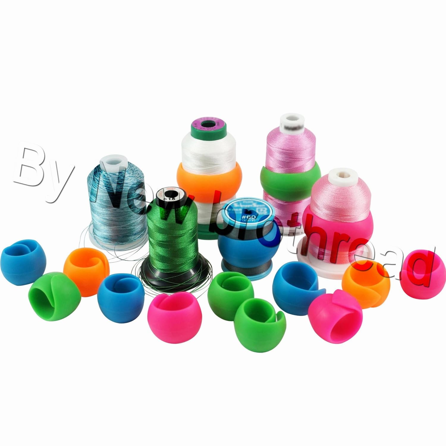 New Brothread 65pcs Thread Spool Savers/Spool Huggers - 65 pcs, 65 PCS
