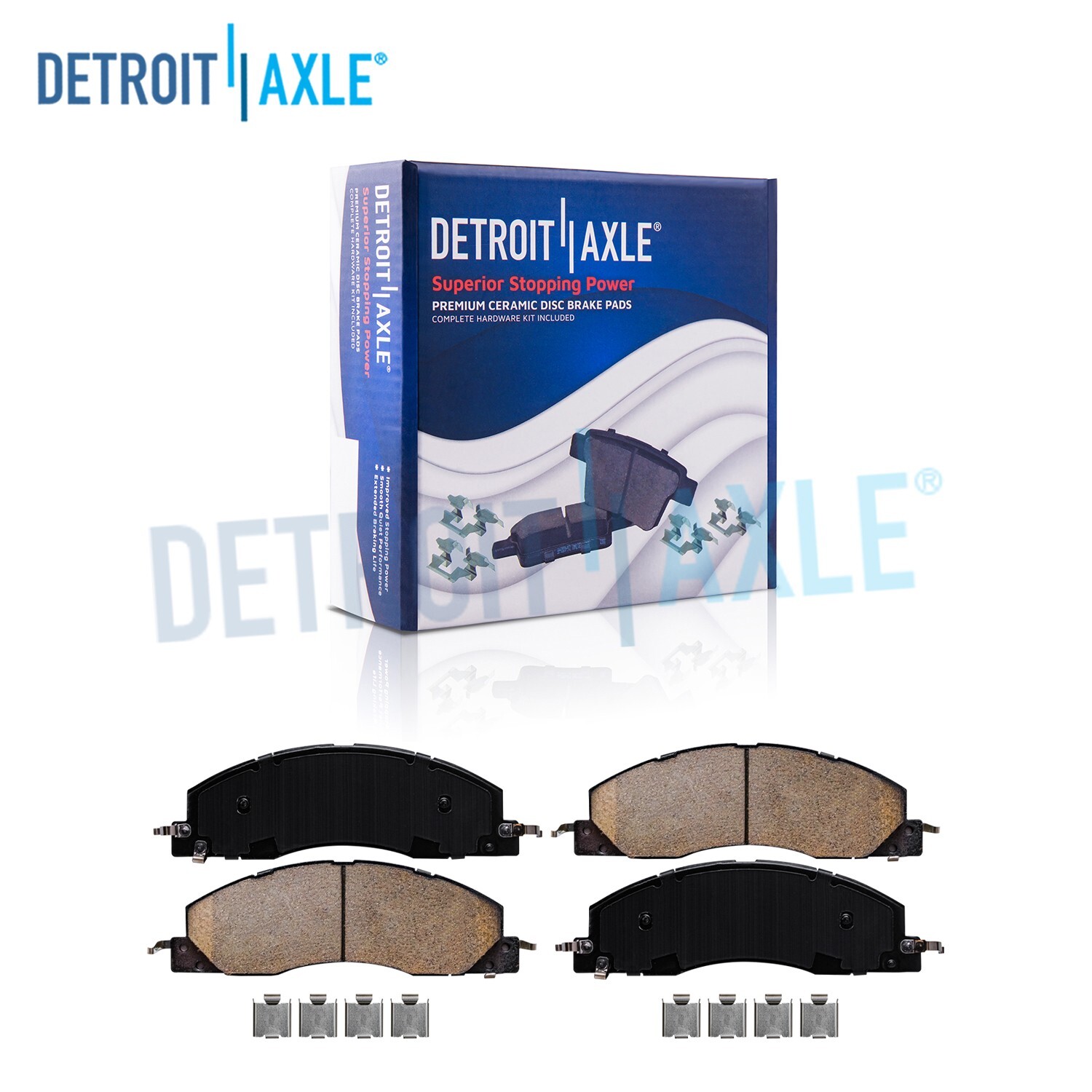 Front Ceramic Brake Pads w/Hardware for 2009 2010 2011 2012 - 2018 Ram2500 3500