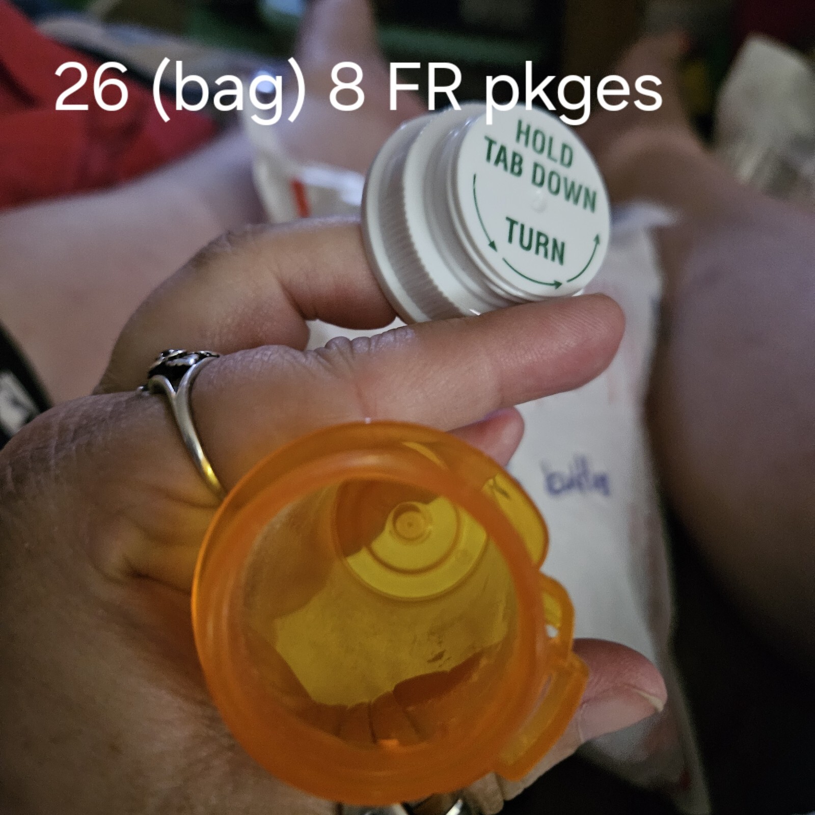 Orange Medicine Bottles With Lids